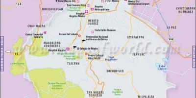 Mexico city lokacija karti 