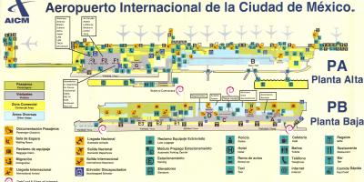 Zračna luka u Mexico city na karti