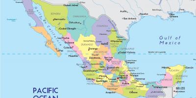 Karta Mexico city države