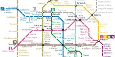 Meksiko metro ДФ karti