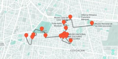 Karta Mexico city pješačenje