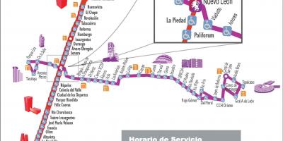 Karta метробуса Mexico 