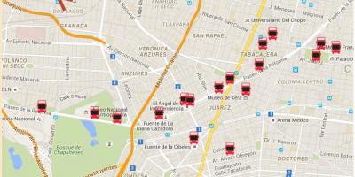Турибус Mexico city put na karti