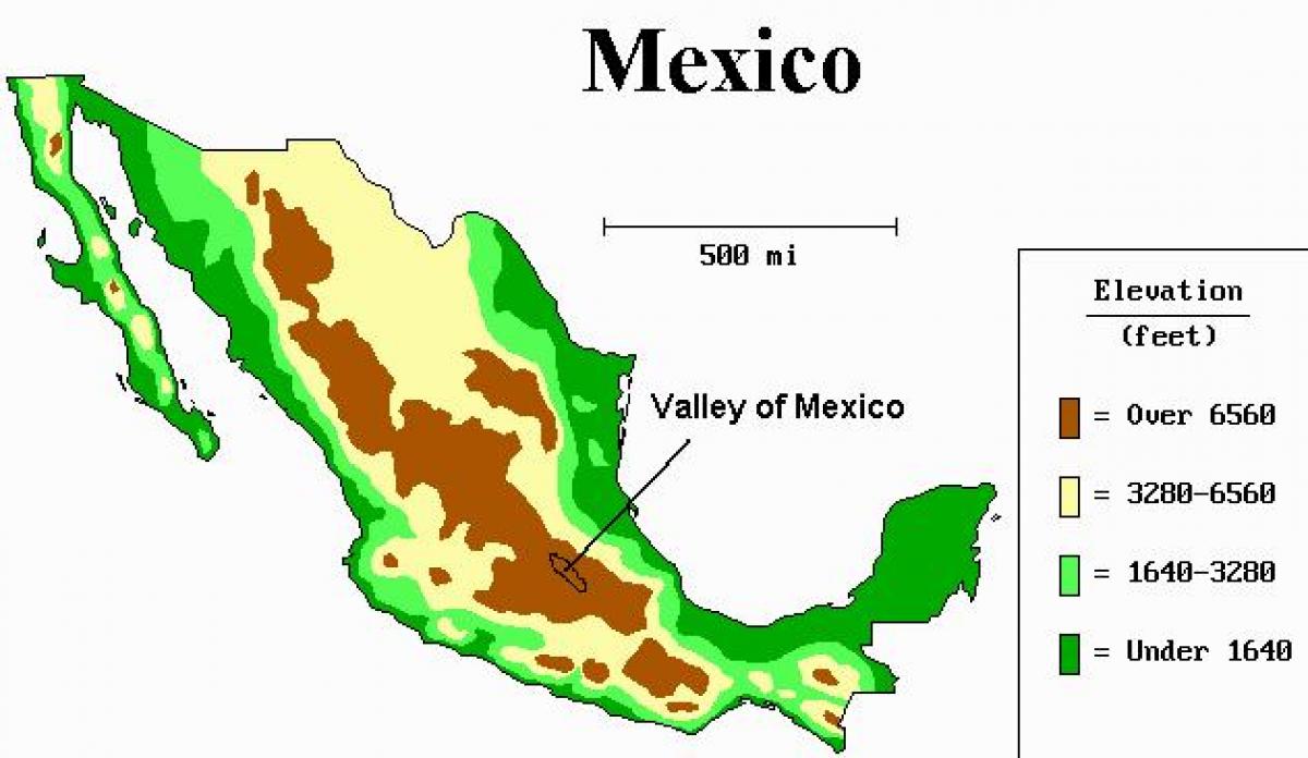 karta doline Mexico