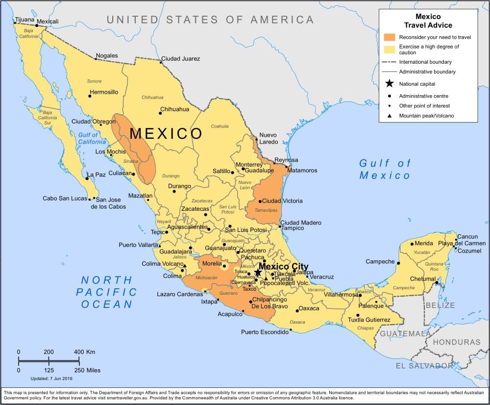 karta Mexico city i okolnim područjima