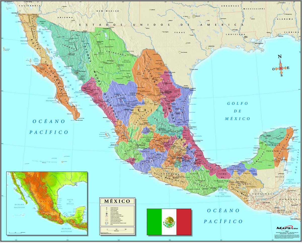 karta Meksika zip kod grada 