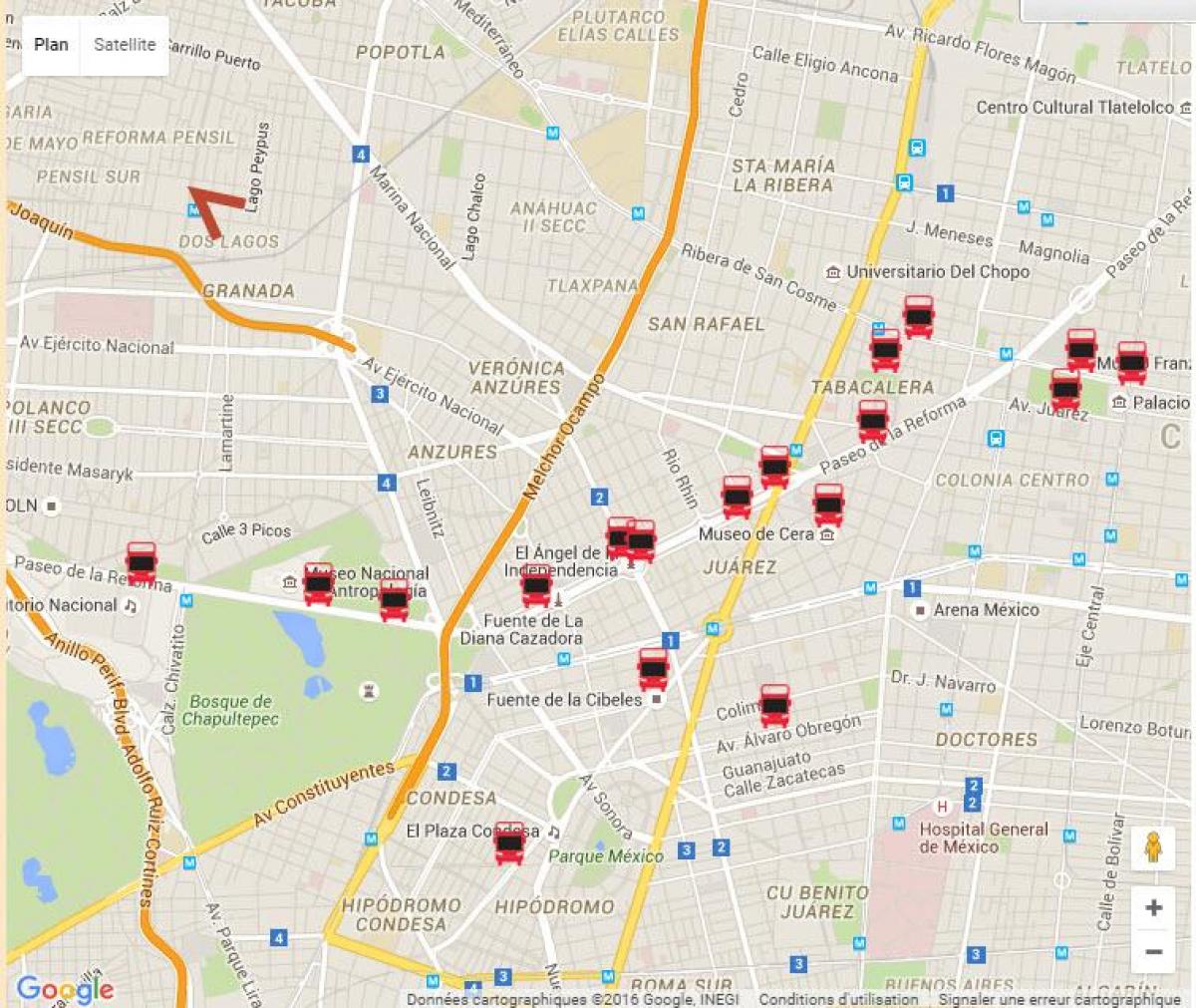 турибус Mexico city put na karti
