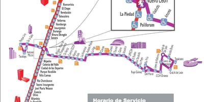 Karta метробуса Mexico 