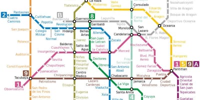 Mexico city na karti metro